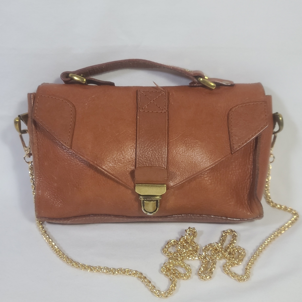 Madewell Mini Lovelock Brown Leather Crossbody bag